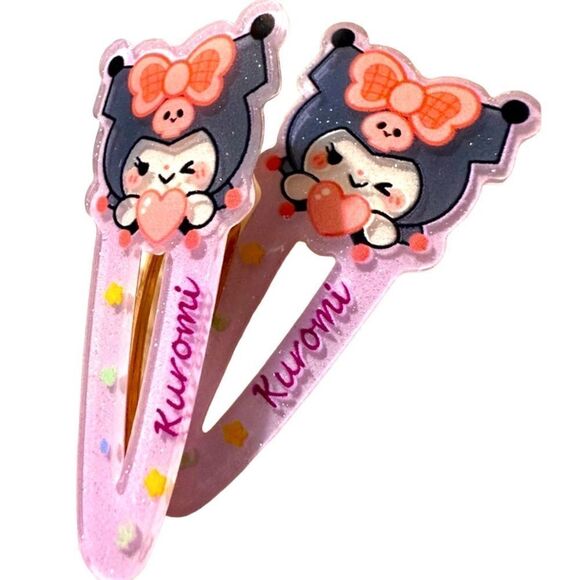 New Sanrio Kuromi Hair Accessories – 2 pcs Hair Clips - Picture 2 of 16